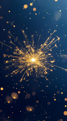 Obraz premium Blue and gold Abstract background and bokeh