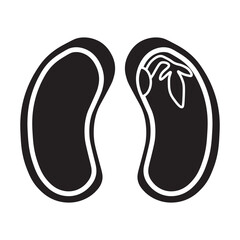 Dicot seed glyph icon