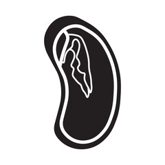 Dicot seed glyph icon