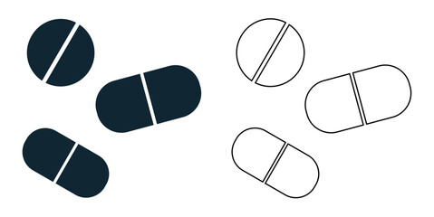 drugs icon vector, medical apps, pharmacies, healthcare, prescriptions, hospitals, and pharmaceutical products  pictogram symbol ui and ux design, glyphs and stroke line
