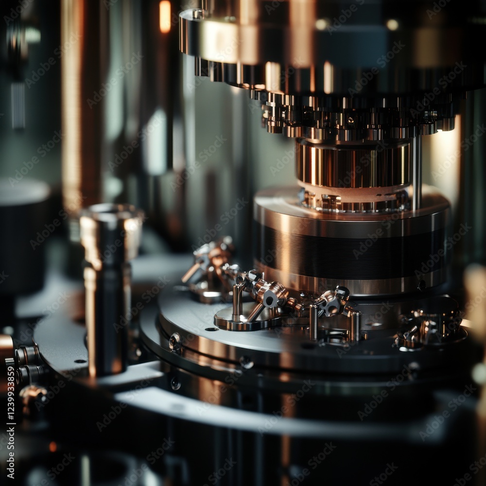 Poster precision engineering: a close-up view of complex machinery