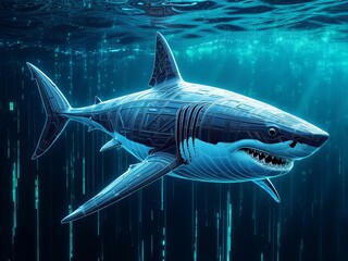 Futuristic Digital Coin in a Cyberpunk Financial Metropolis
