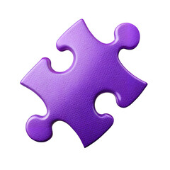 Obraz premium A textured purple puzzle piece with a matte surface challenge cooperation strategy
