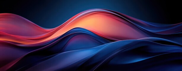 Obraz premium Dynamic Abstract Futuristic Design with Smooth Curves and Vibrant Colors