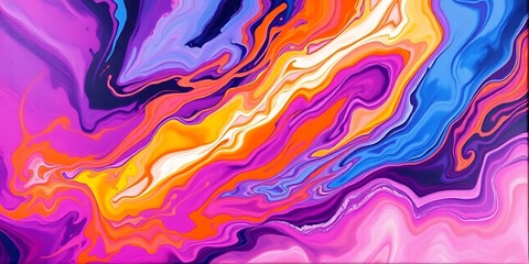 Vibrant Swirling Abstract Paint Color Explosion