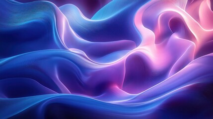 Obraz premium Dynamic Abstract Blue Purple Background with Smooth Gradient and Fluid Shapes for Modern Business Presentation