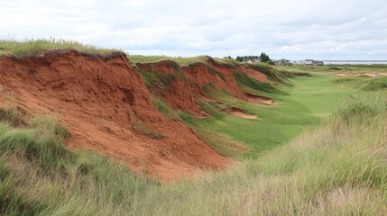 Obraz premium Red Cliffs Golf Course Landscape