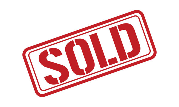 sold red stamp text vector