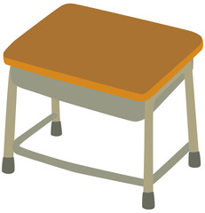 シンプルな学習机のイラスト 学校 ベクター素材