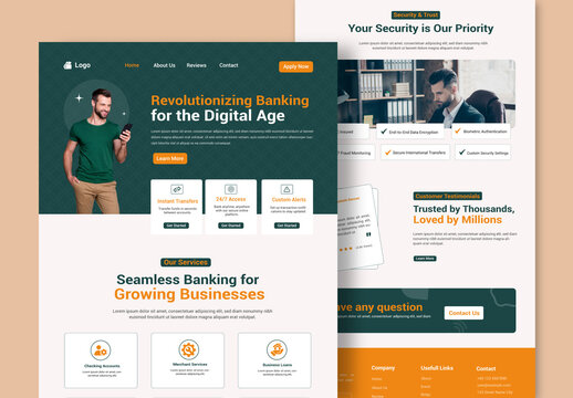 Digital Banking Platform Landing Page
