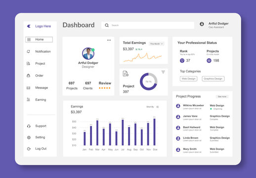 Freelancing Dashboard Design