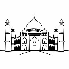 taj mahal silhouette