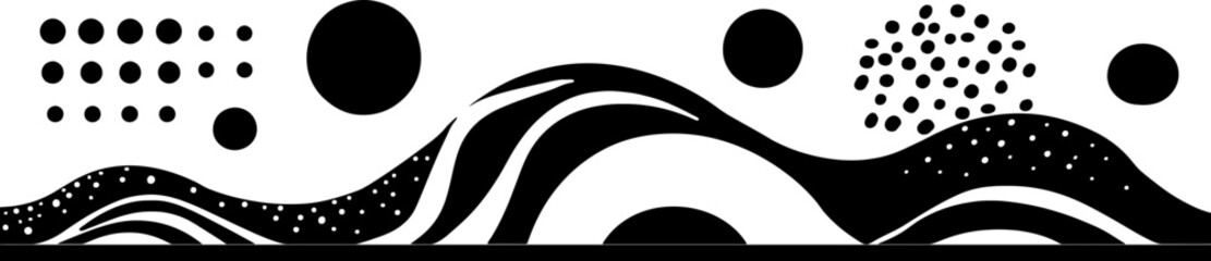 Chinese flower ornament border