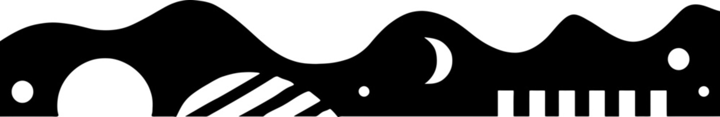 Chinese flower ornament border