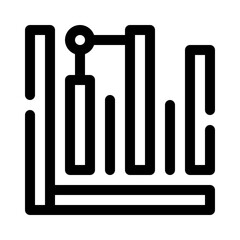 Bar chart line icon