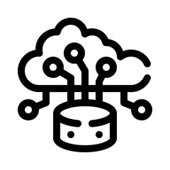 Cloud storage line icon