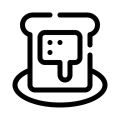 Toast line icon