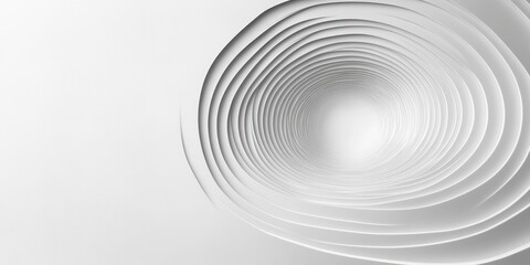 Obraz premium Tranquil White Concentric Circles Background Minimalist Art Wallpaper with Copy Space