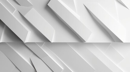 Abstract Geometric White Shapes Background Wallpaper with Sharp Angles and Clean Lines