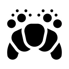 Croissant glyph icon
