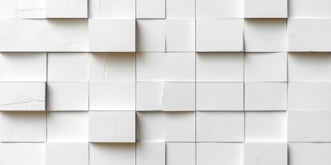 Glossy White Rounded Cube Grid Composition Abstract Wallpaper