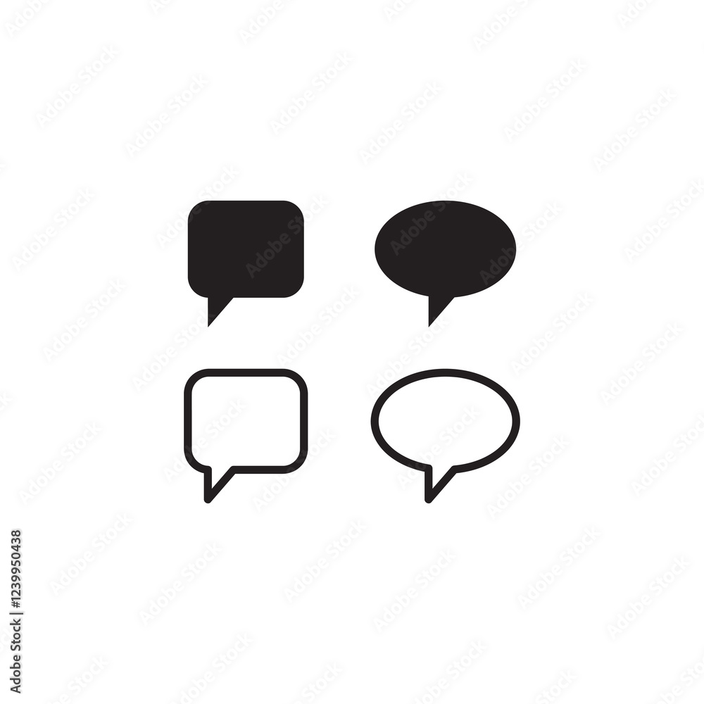 Poster chat icon, dialog symbol. vector chat bubble trendy style illustration for web and app..eps