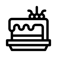 Cake slice line icon