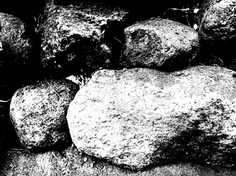 Isolated texture of rocks and pebbles with a transparent background. Perfect for use in graphic design, digital art. Allows for easy overlay and blending in various creative projects