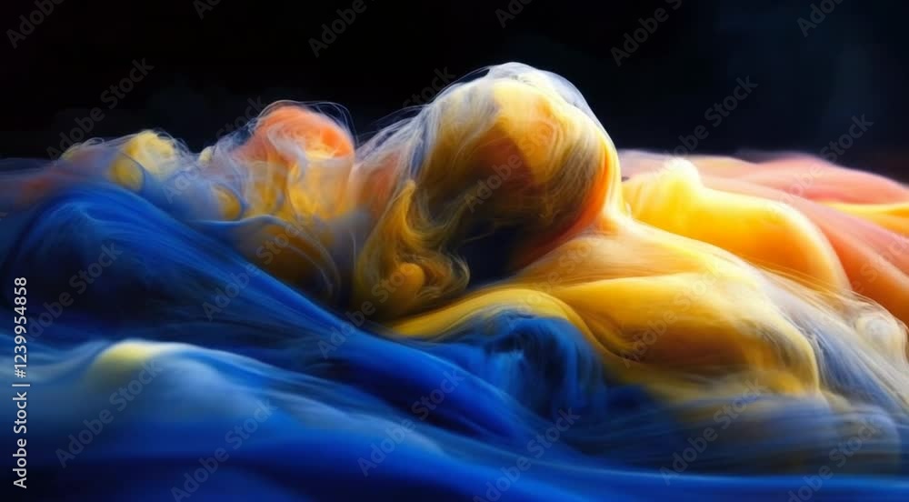 Poster infinite loop fluid smoke cure design background