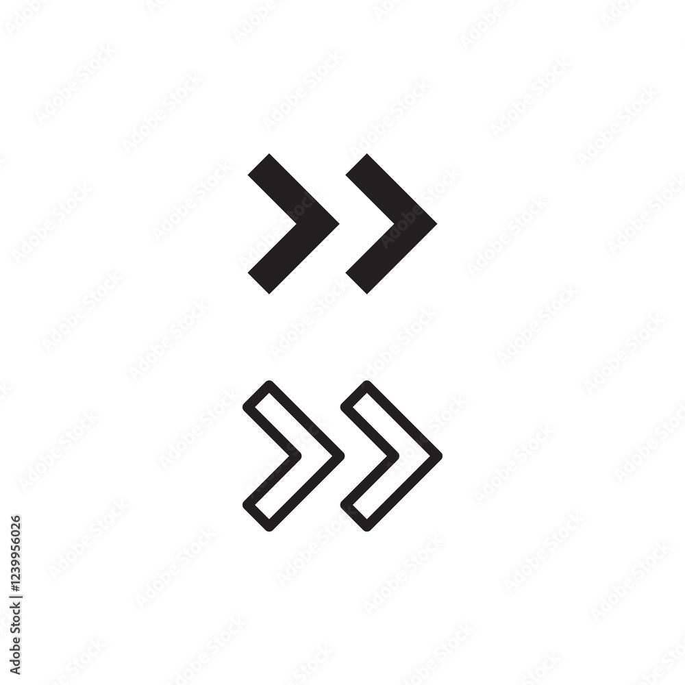 Poster arrow icon set. vector flat black simple trendy style illustration for web and app..eps
