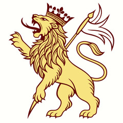 Lion icon with white background