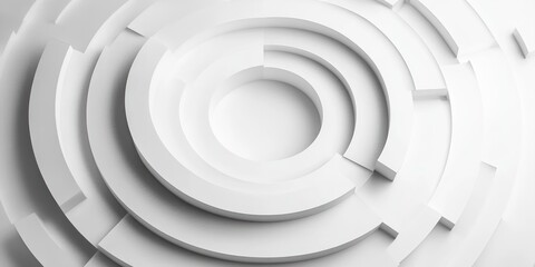 Fototapeta premium Minimalist Abstract Design with Concentric Circles and Gentle Lighting Background