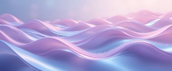 Fototapeta premium Iridescent Dreamy Waves Abstract Background