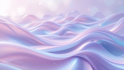Fototapeta premium Iridescent Dreamy Waves Abstract Background