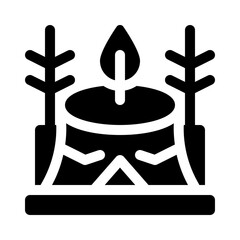 Deforested Land glyph icon