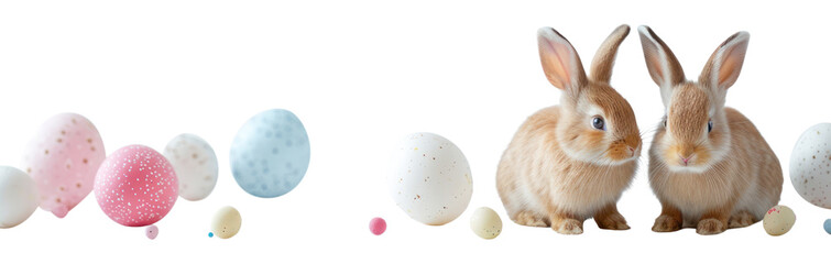 PNG Easter eggs and cute bunnies bunny rabbits easter.