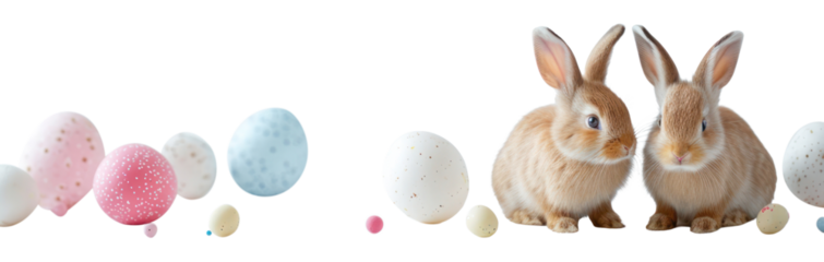 PNG Easter eggs and cute bunnies bunny rabbits easter.