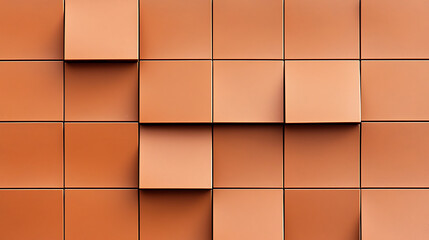 Naklejka premium Unique brickwork design featuring terracotta tiles in modern pattern