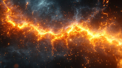 Naklejka premium Stunning 3D render of neurons showcasing intricate nerve cell networks. Vibrant colors highlight neural connections, symbolizing complexity, cognition, and the vastness of the human mind.