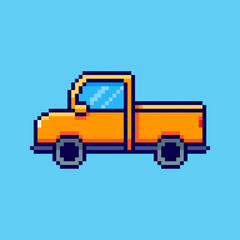 Pixel art Pickup Truck game asset design