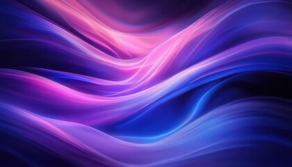 Fototapeta premium Purple Blue Flowing Lines Abstract Art