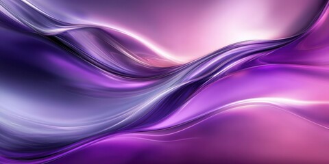 Minimalist Purple Waves Abstract Design with Soft Ambient Light
