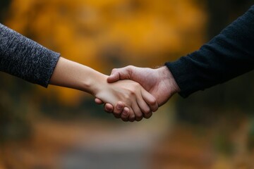 Couple's Hand On Divorce Agreement, 