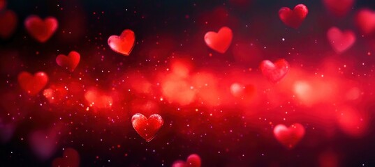 Abstract Red Hearts Background for Valentine's Day Celebration Love Gifts