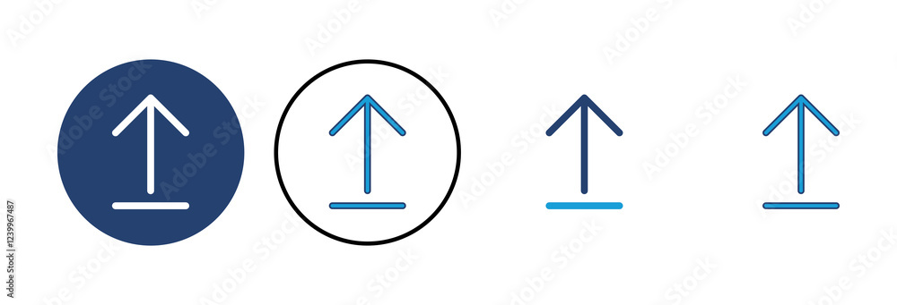 Poster upload icon vector. load data symbol