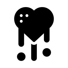 Candy heart glyph icon