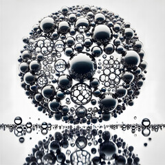 Obraz premium A mesmerizing sphere composed of countless smaller spheres, creating a captivating visual texture.