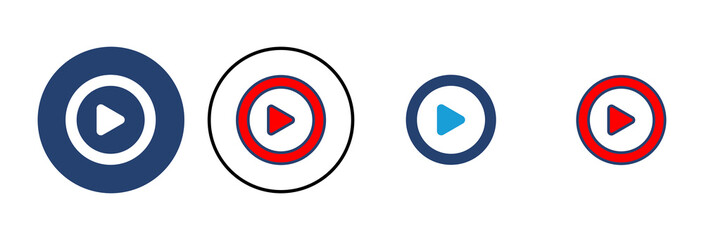 Play Icon vector. Play button vector icon