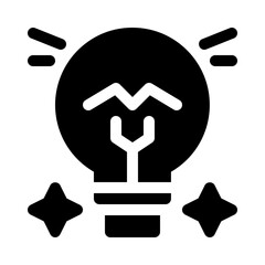 Idea Lightbulb glyph icon