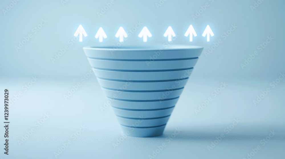 Aufkleber a modern abstract representation of progress and upward movement, featuring a geometrically designed